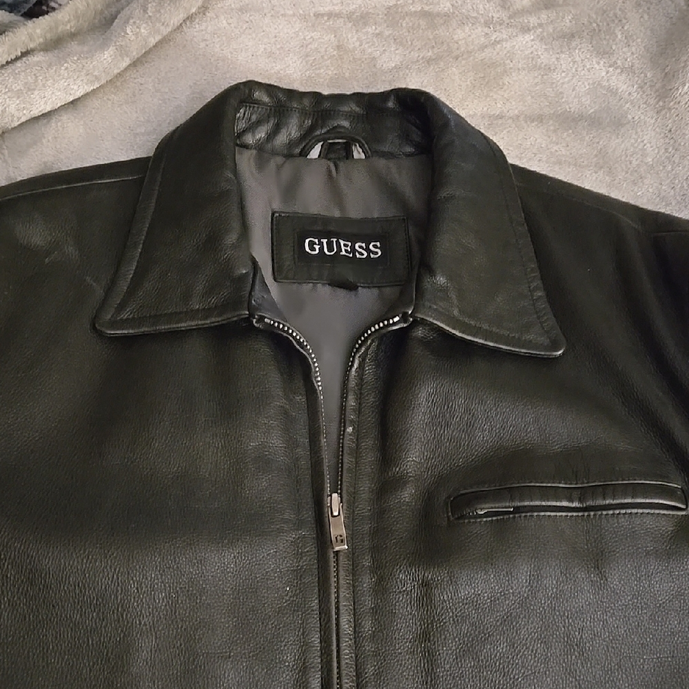 GUESS Black Leather Jacket